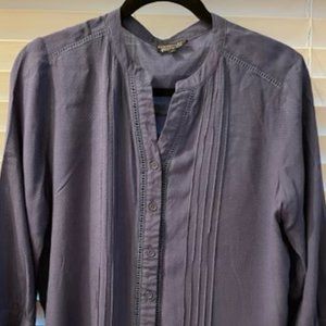 Stitch Fix Design - Navy Blue Blouse Womens Size Medium  - Button up Front